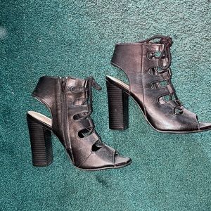 Black open toed heel